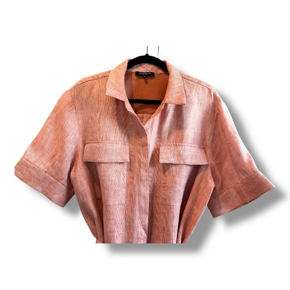 Lafayette 148 NY 100% Linen Belted Shirtdress XL - Picture 5 of 12
